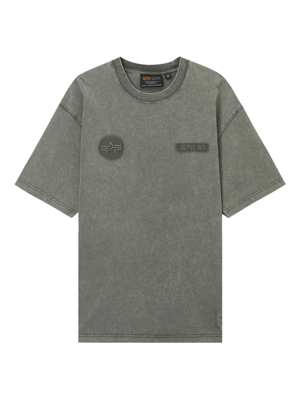 Alpha Industries logo-patch cotton T-shirt | Green | Image 1