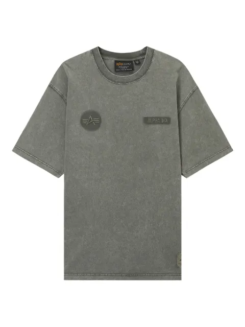 Alpha Industries logo-patch cotton T-shirt