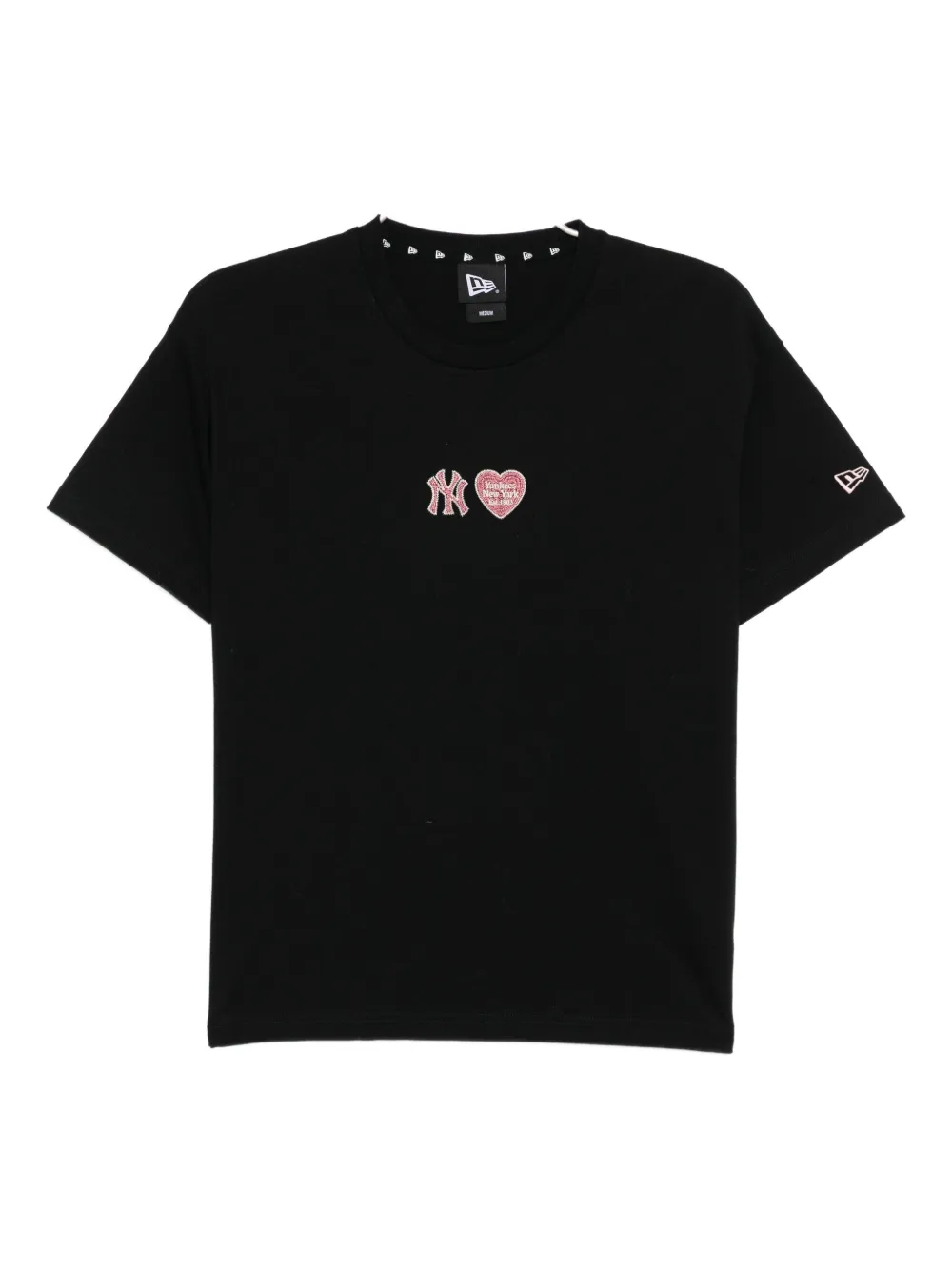 New Era Logo-embroidered T-shirt In Black