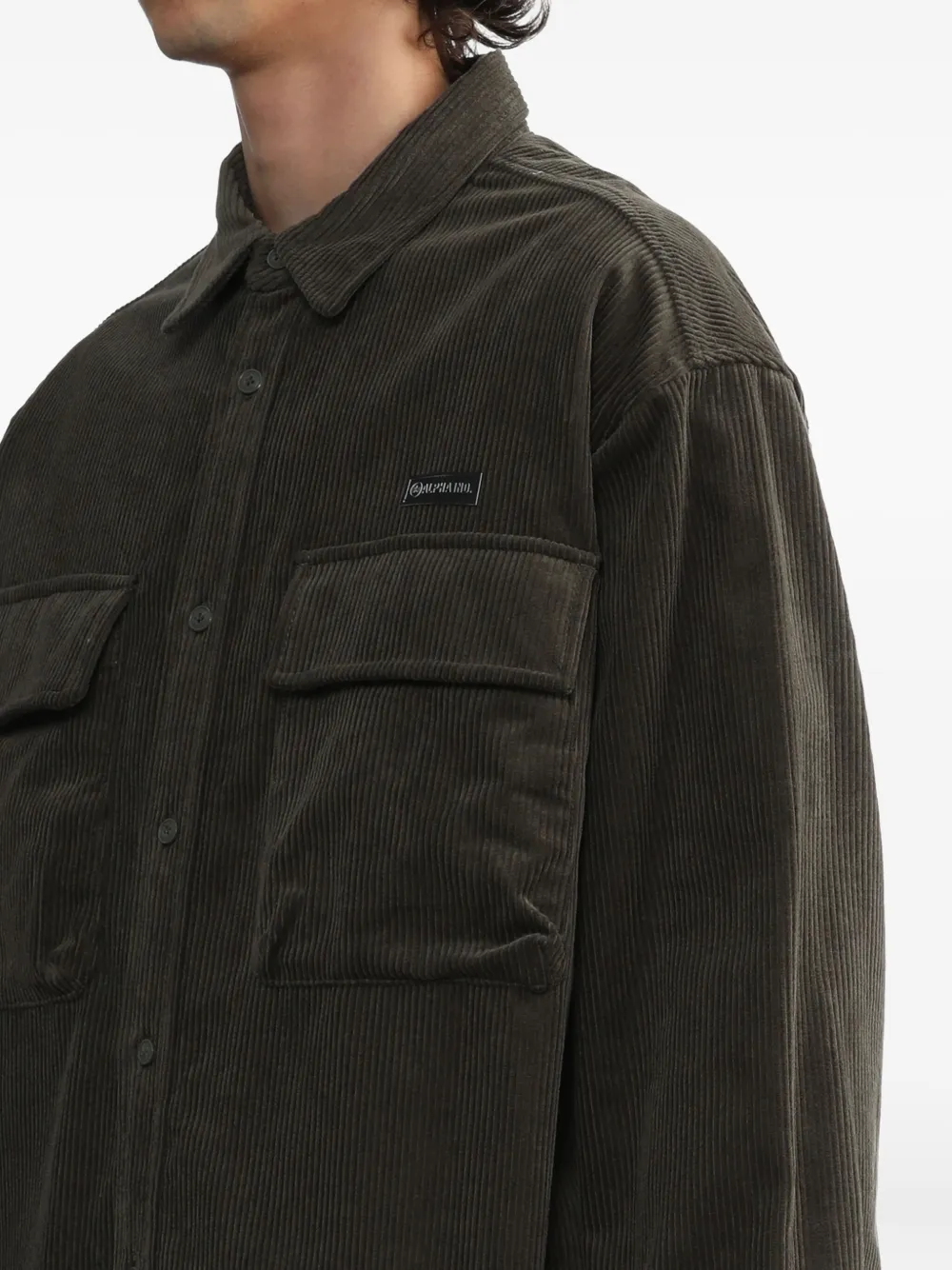 Alpha Industries Corduroy Pocket Shirt In Green
