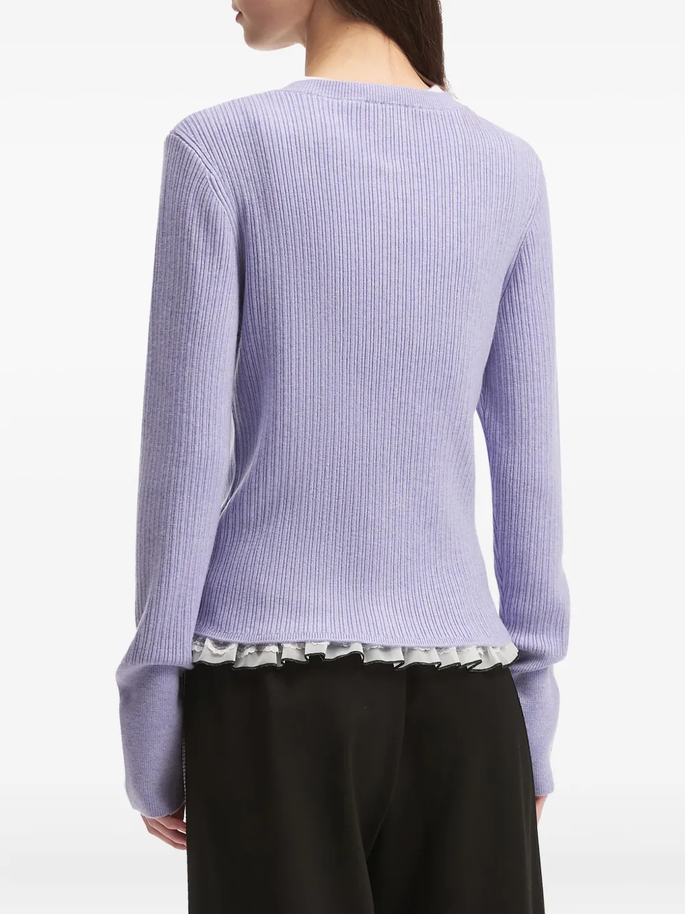 b+ab Ribgebreid vest Paars