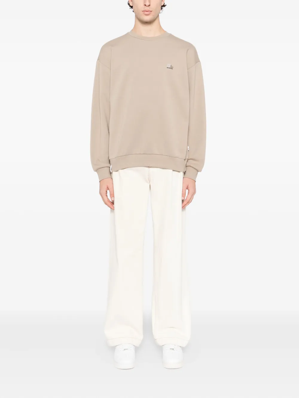 Izzue Sweater met logoprint - Beige