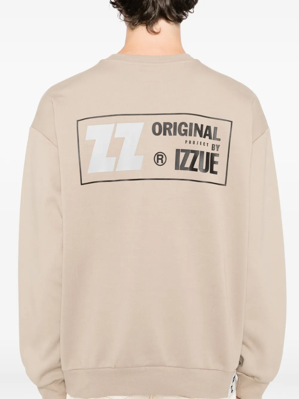 izzue Sweater met logoprint Beige