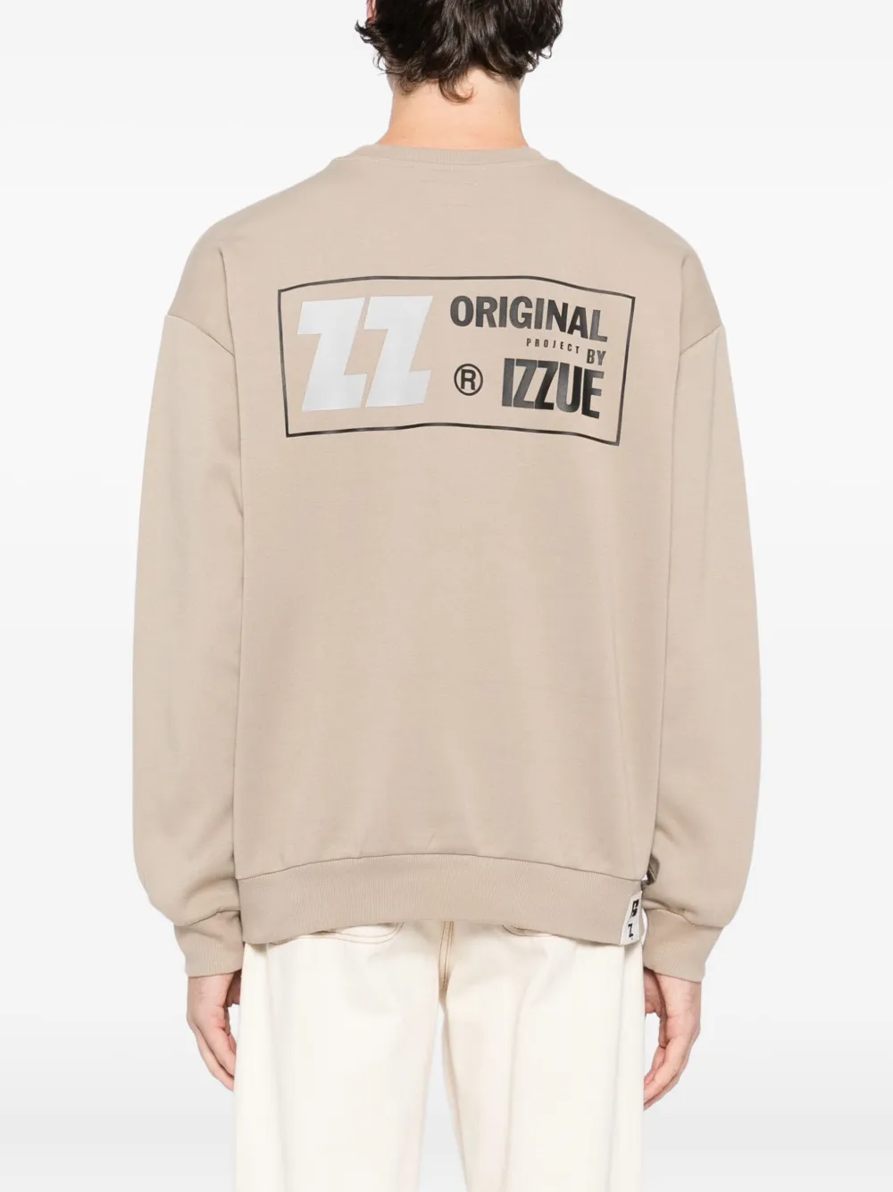 izzue Sweater met logoprint Beige