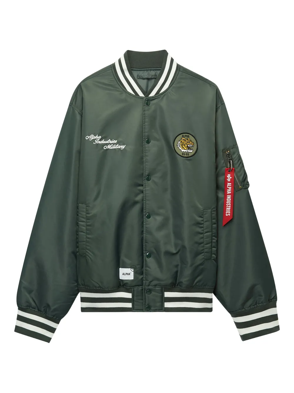 Alpha Industries tiger-patch bomber jacket | Green | Image 1