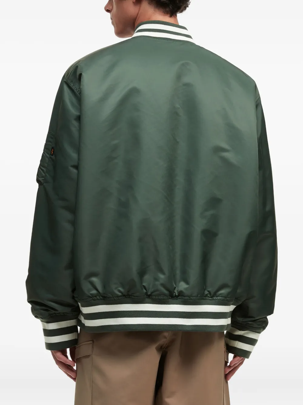 Alpha Industries Tiger-patch Bomber Jacket In Green