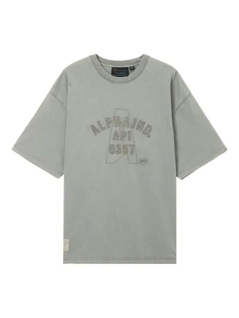 Alpha Industries embroidered-logo cotton T-shirt