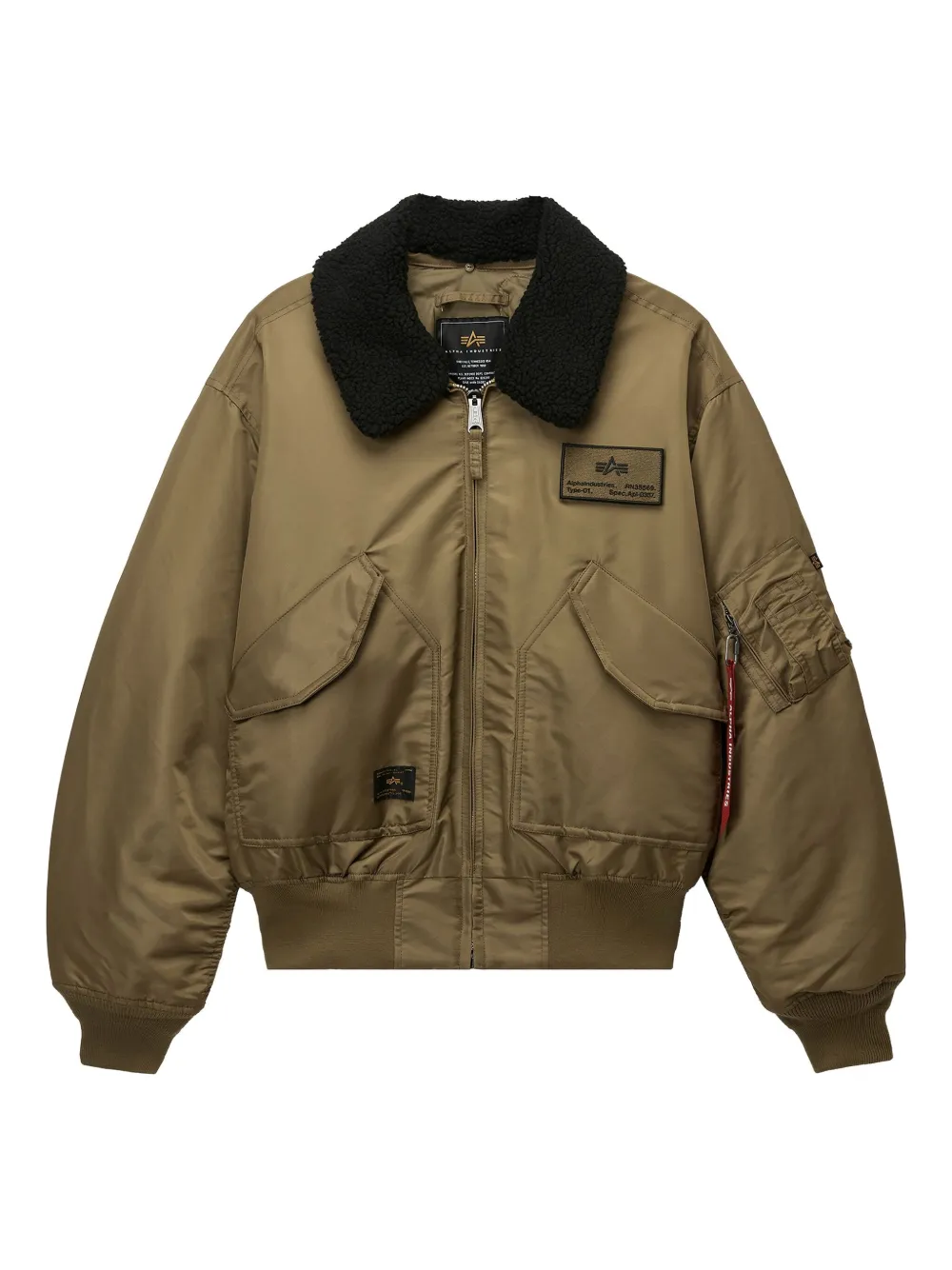 Alpha Industries sherpa-collar bomber jacket | Neutrals | Image 1