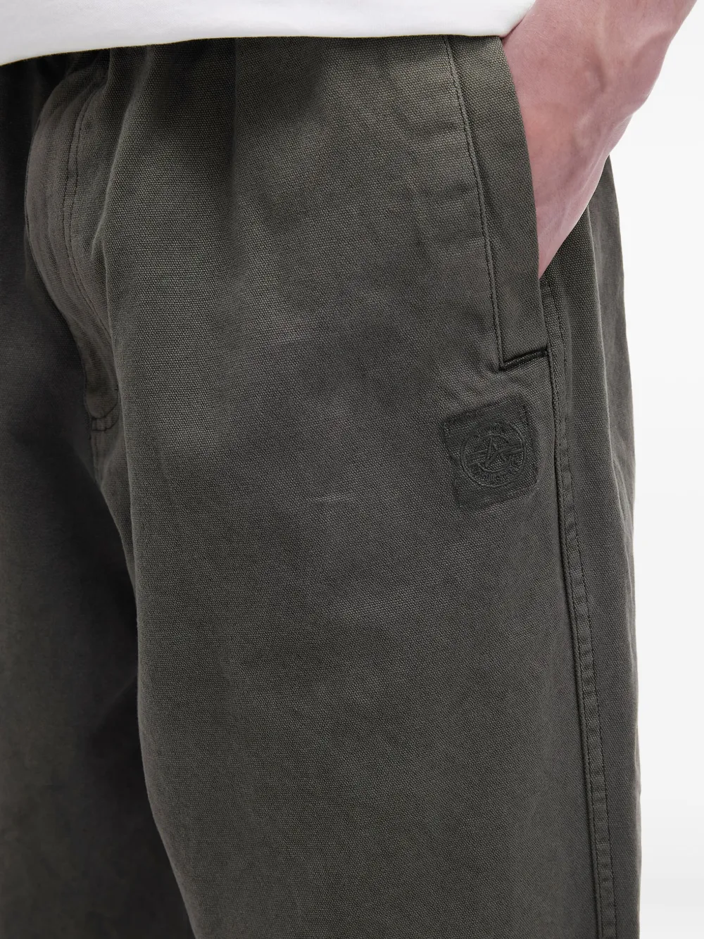 Alpha Industries Broek met trekkoord en patch Grijs