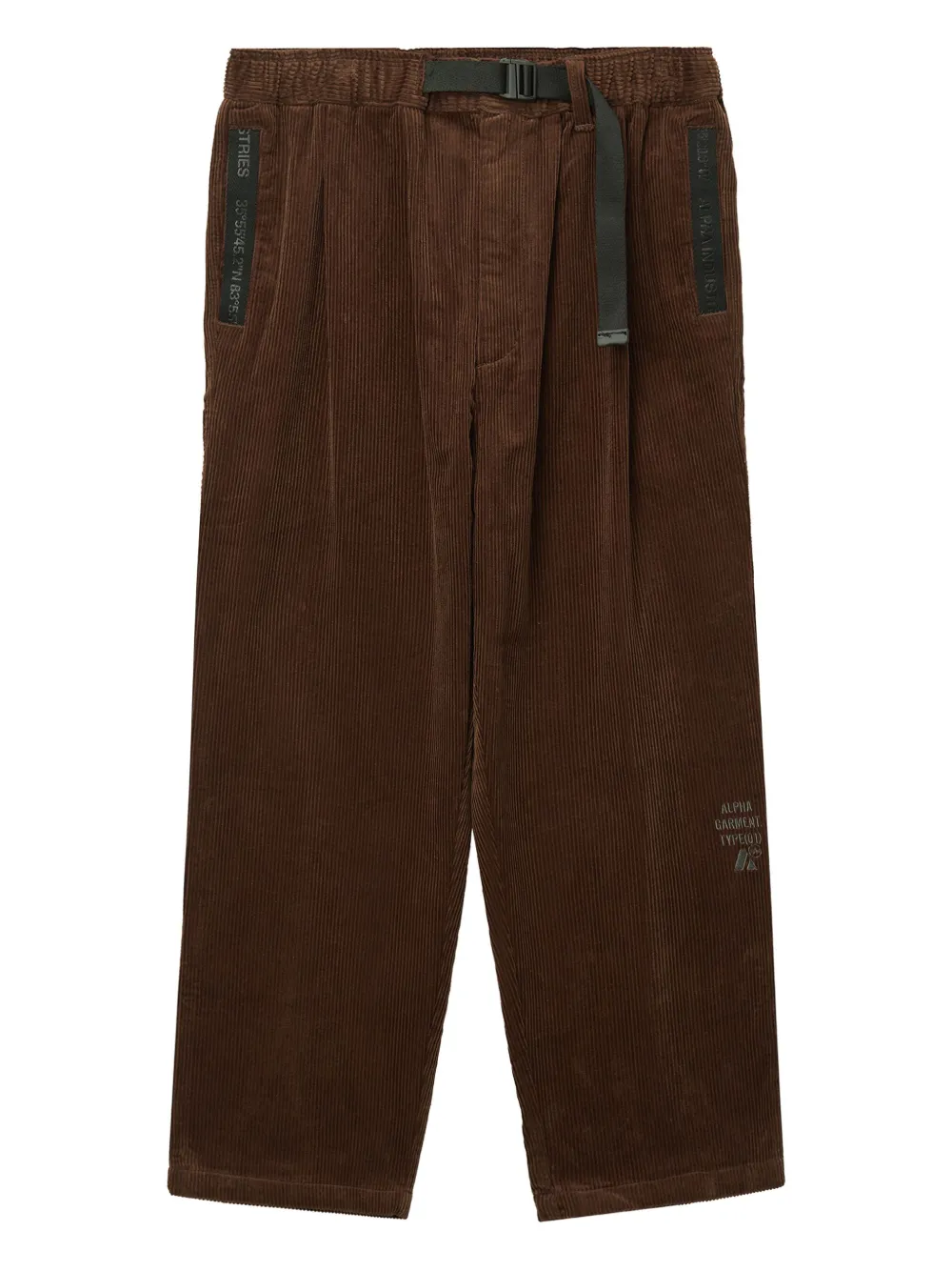 Alpha Industries corduroy pleated trousers | Brown | Image 1