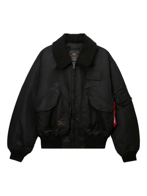 Alpha Industries sherpa-collar bomber jacket