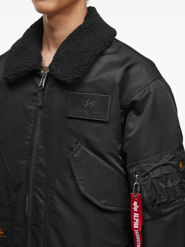 Alpha Industries sherpa-collar Bomber Jacket | Black | FARFETCH