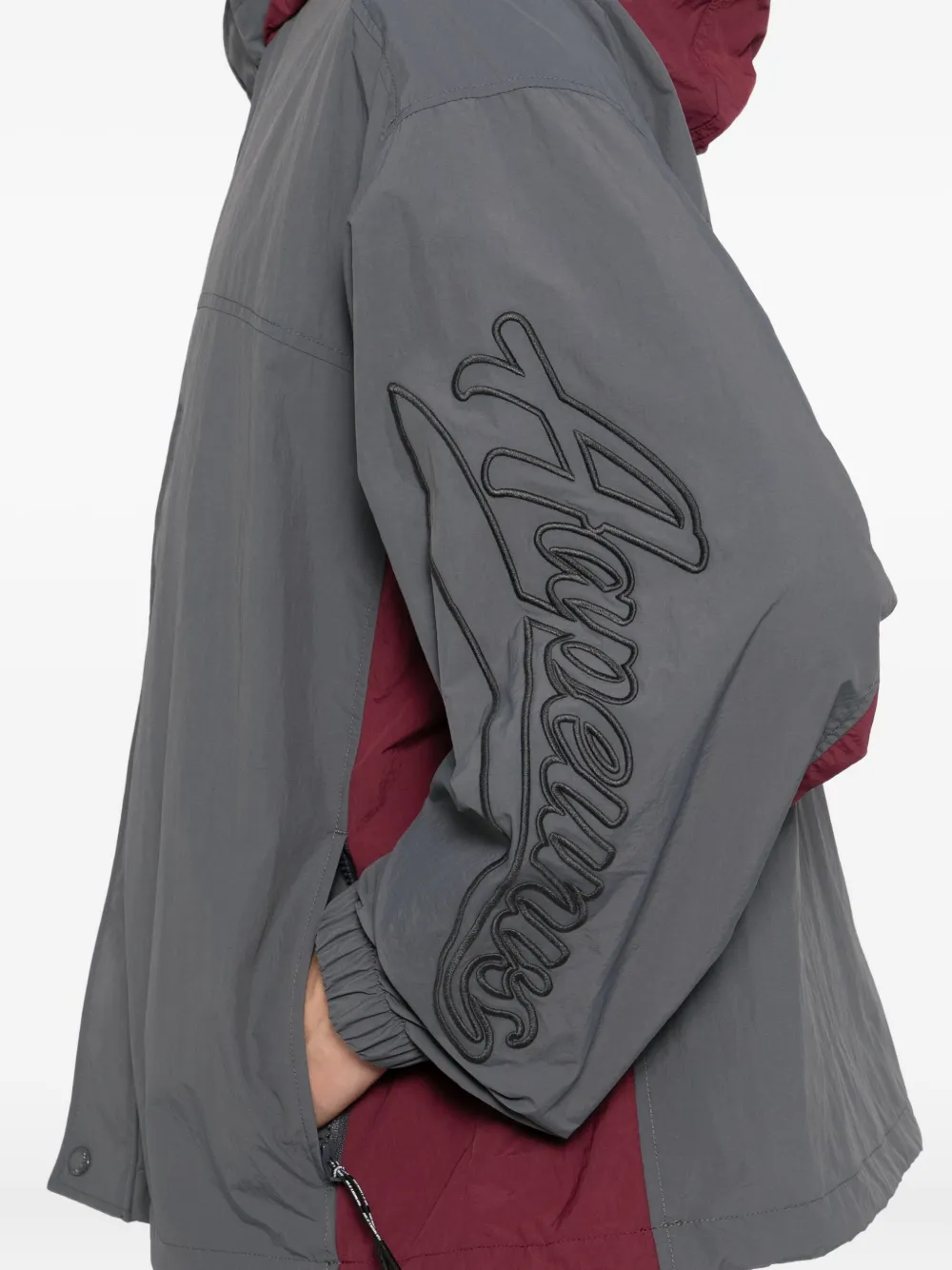 Aape By A Bathing Ape Logo-embroidered Jacket In Gray