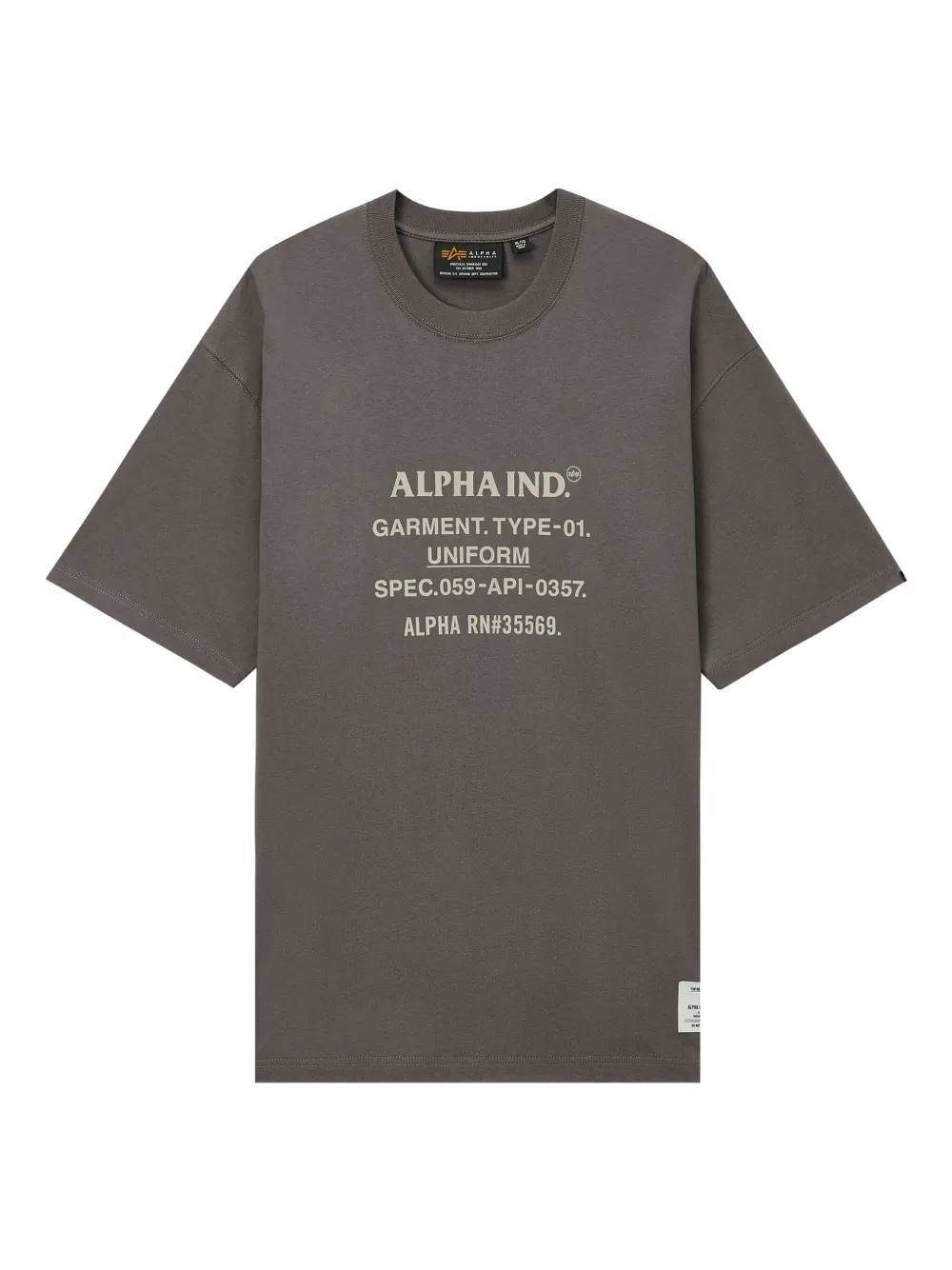 Alpha Industries graphic-print crew-neck T-shirt | Grey | Image 1