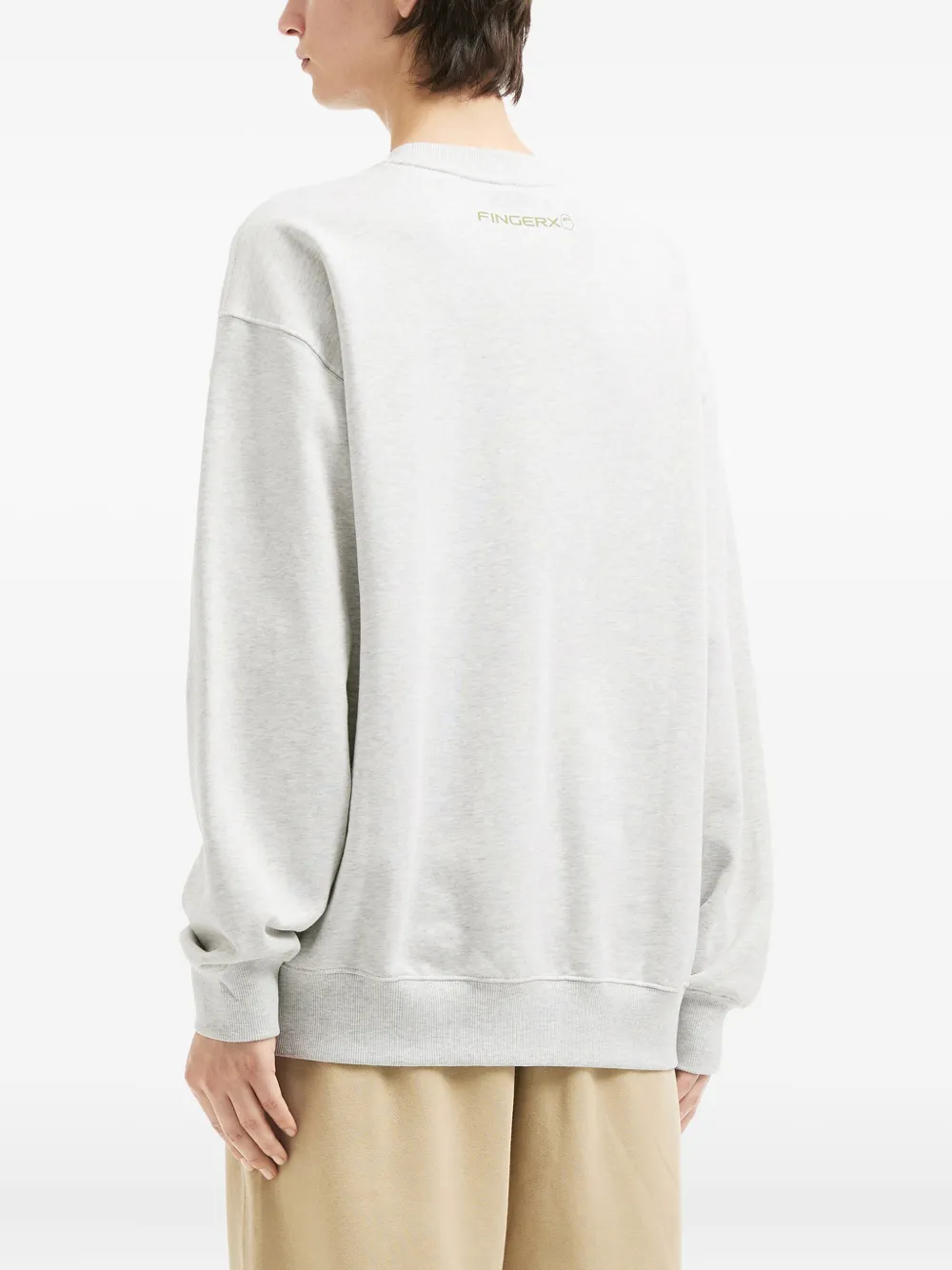 Fingercroxx Embroidered Logo Sweatshirt In Gray