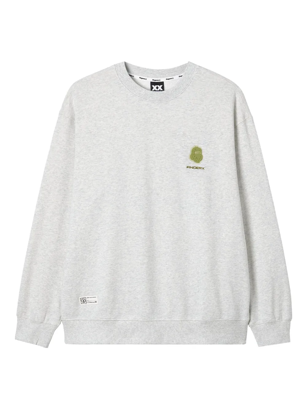 FINGERCROXX embroidered logo sweatshirt | Grey | Image 1