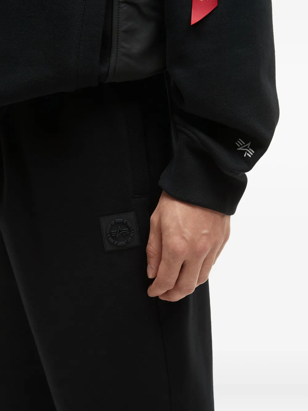 Alpha Industries Trainingsbroek met geborduurd logo Zwart