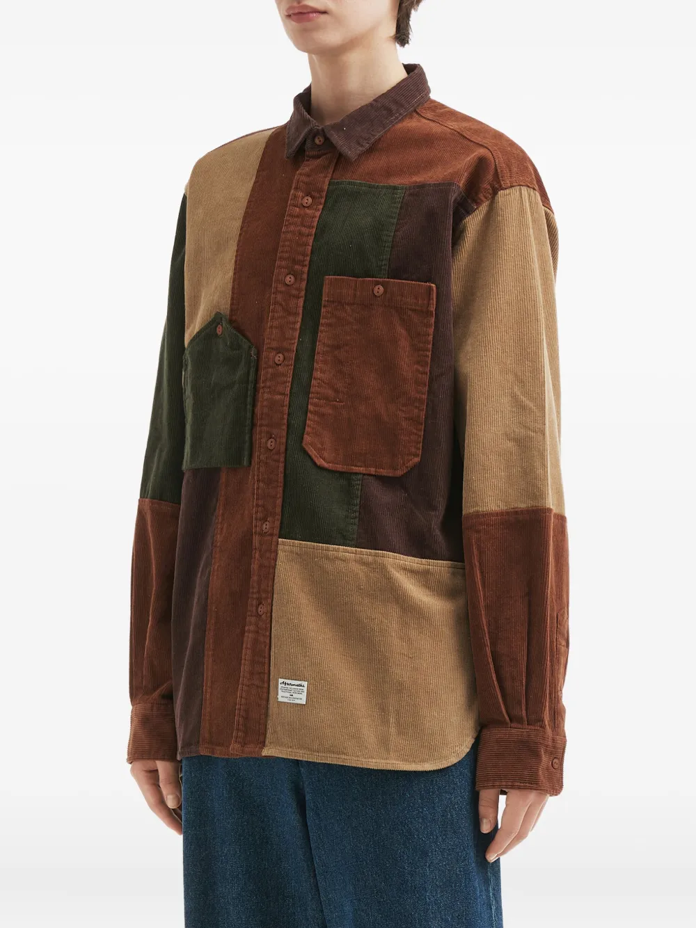 Aftermaths Patchwork Corduroy Shirt In Multi