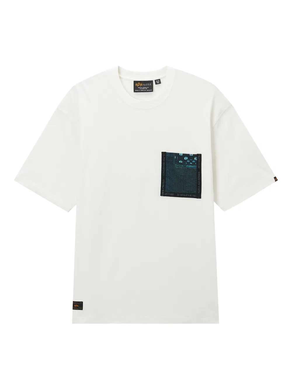 Alpha Industries graphic-patch pocket T-shirt | White | Image 1