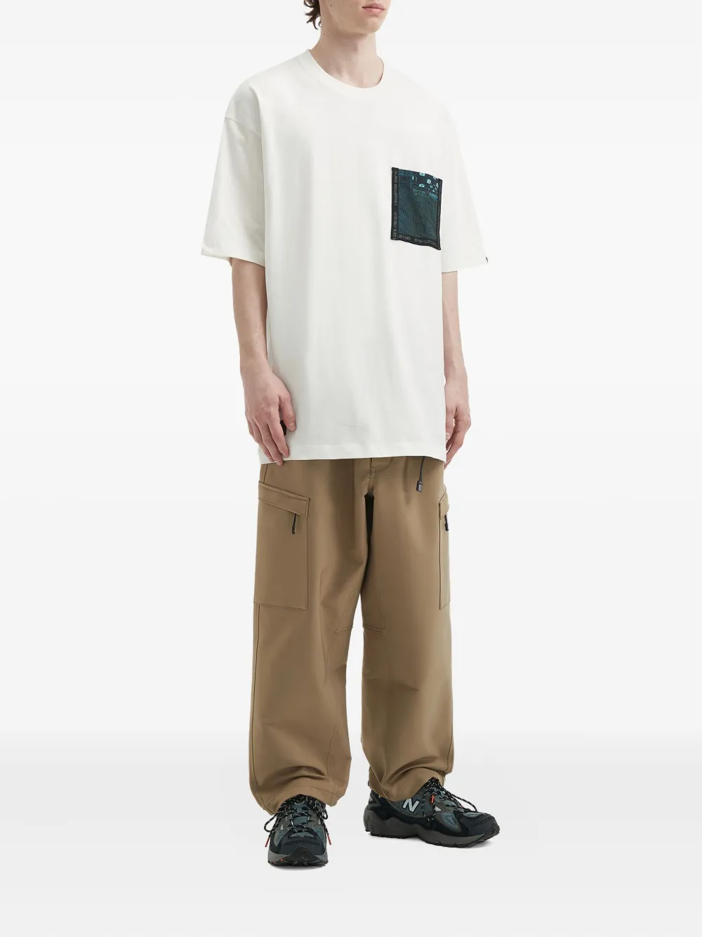 Alpha Industries T-shirt met opgestikte zak - Wit