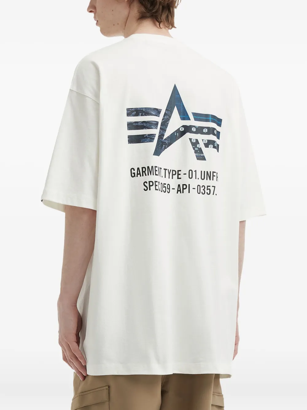 Alpha Industries Graphic-patch Pocket T-shirt In Gray