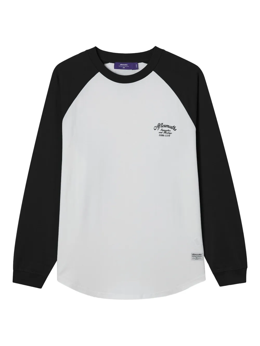 aftermaths baseball-sleeve long-sleeve T-shirt | White | Image 1