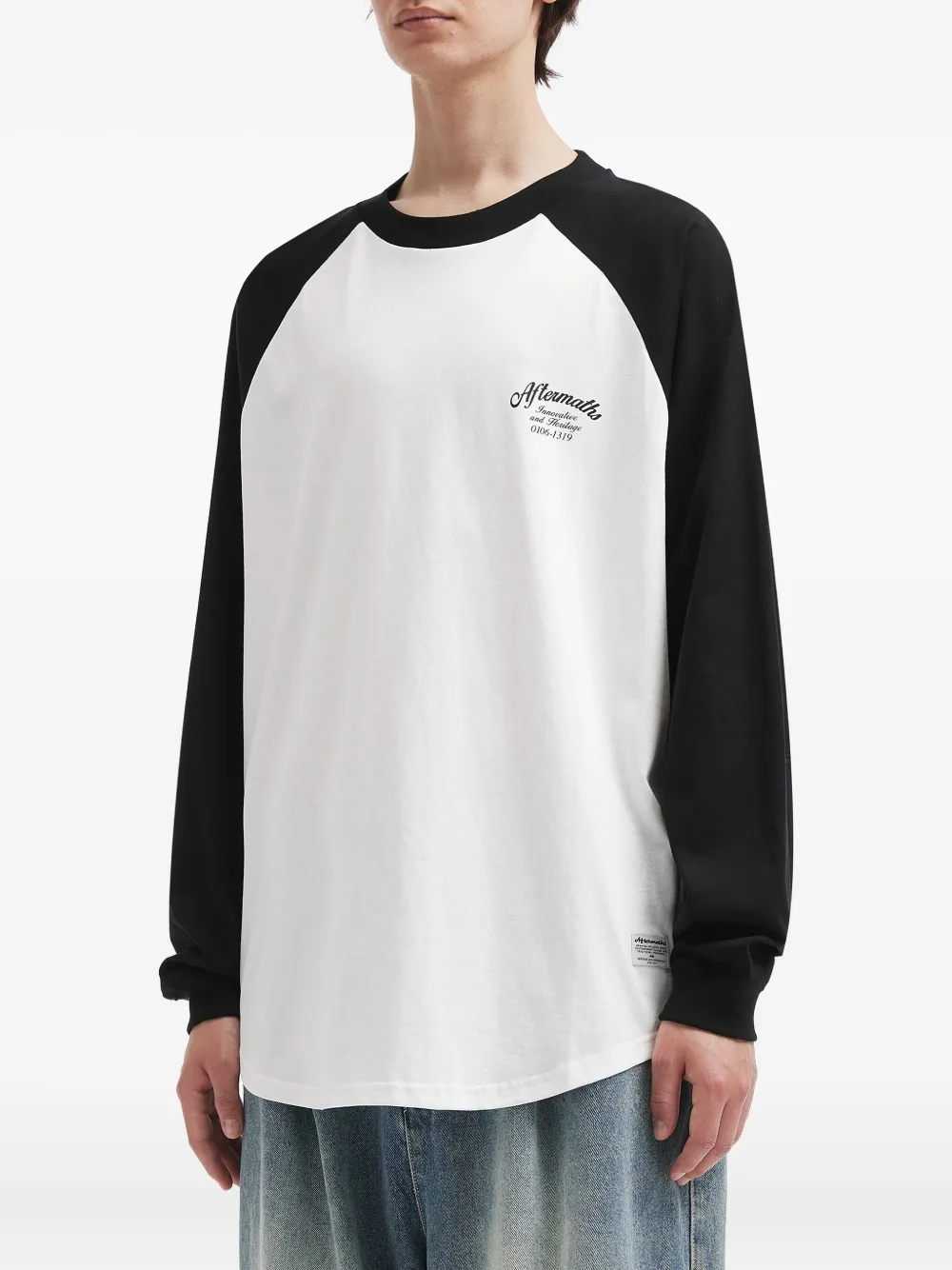 Aftermaths Baseball-sleeve Long-sleeve T-shirt In White