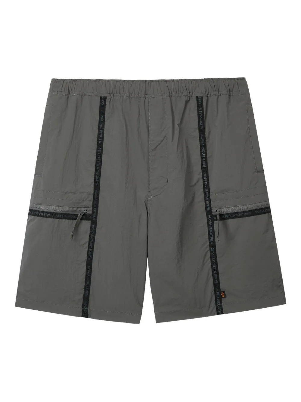 Alpha Industries logo-tape cargo-pockets shorts | Grey | Image 1