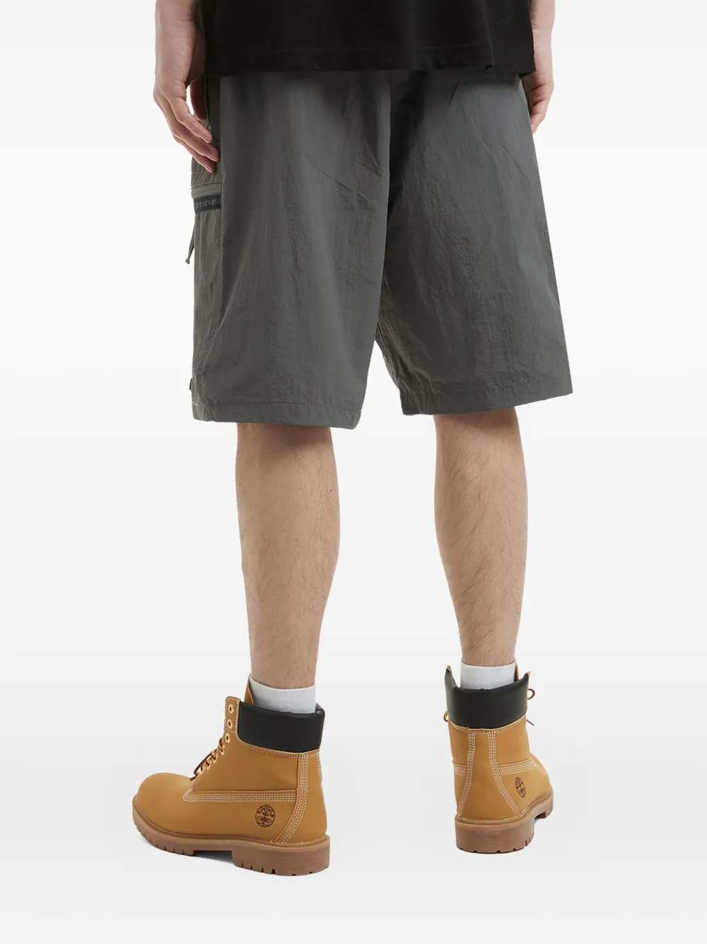 Alpha Industries Shorts met cargo zakken en logoband Grijs