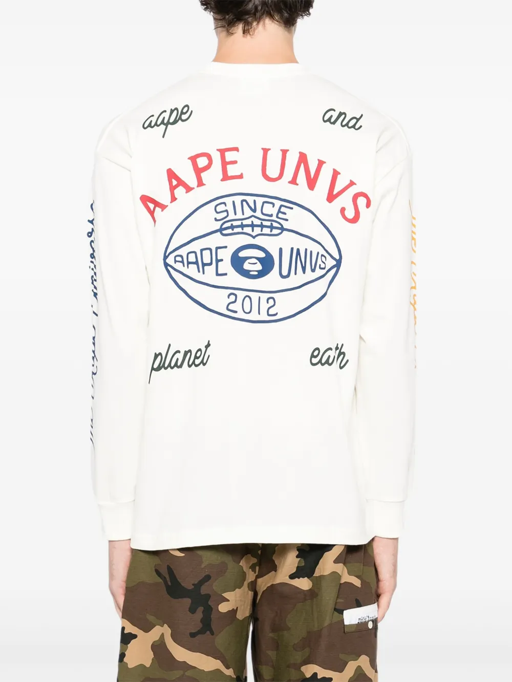 Aape By A Bathing Ape Logo-print Cotton T-shirt In White