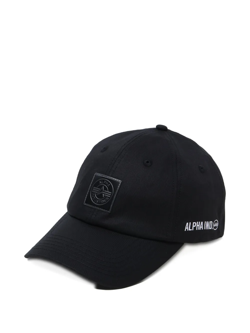 Alpha Industries Logo-patch Baseball Cap In Black