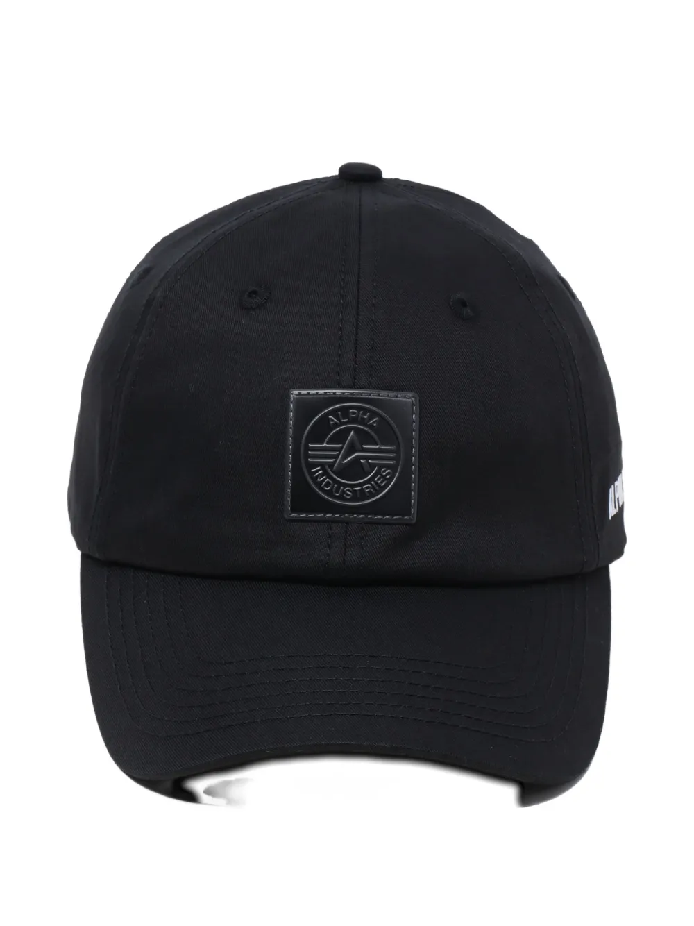 Alpha Industries Logo-patch Baseball Cap In Black