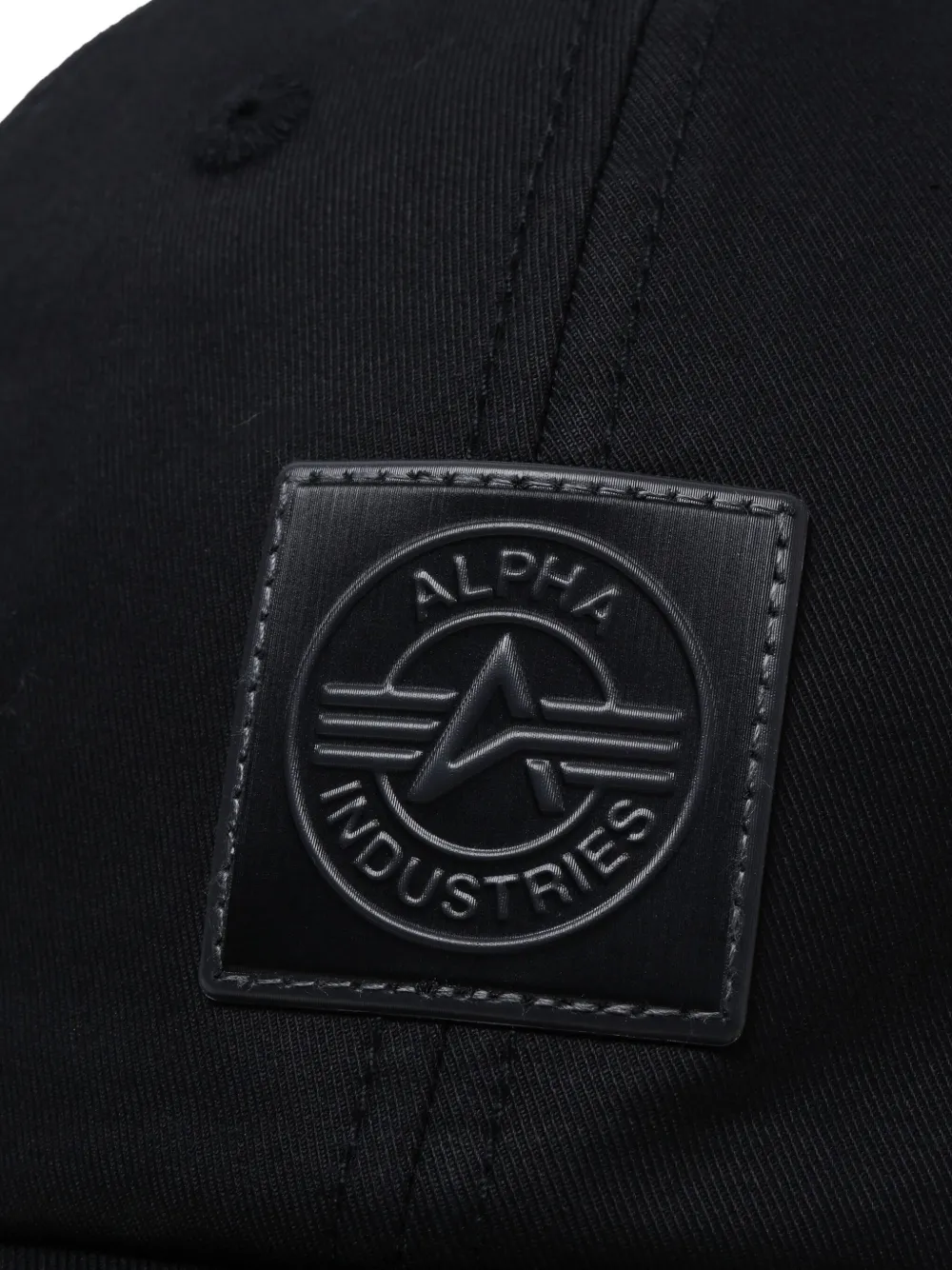 Alpha Industries Logo-patch Baseball Cap In Black