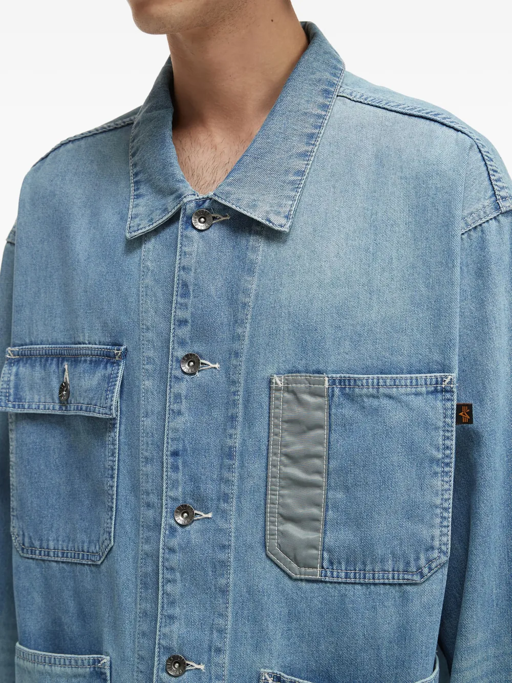 Alpha Industries Denim jack Blauw