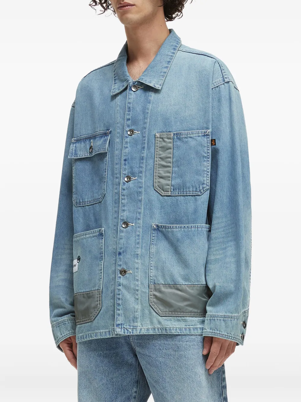 Alpha Industries Denim jack Blauw