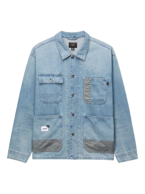 Alpha Industries patch-pocket denim jacket