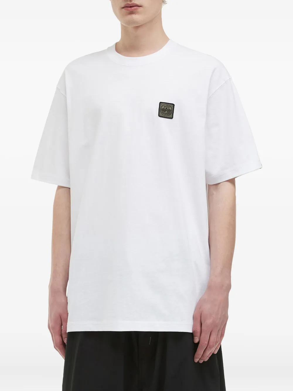 Alpha Industries Katoenen T-shirt met logopatch Wit