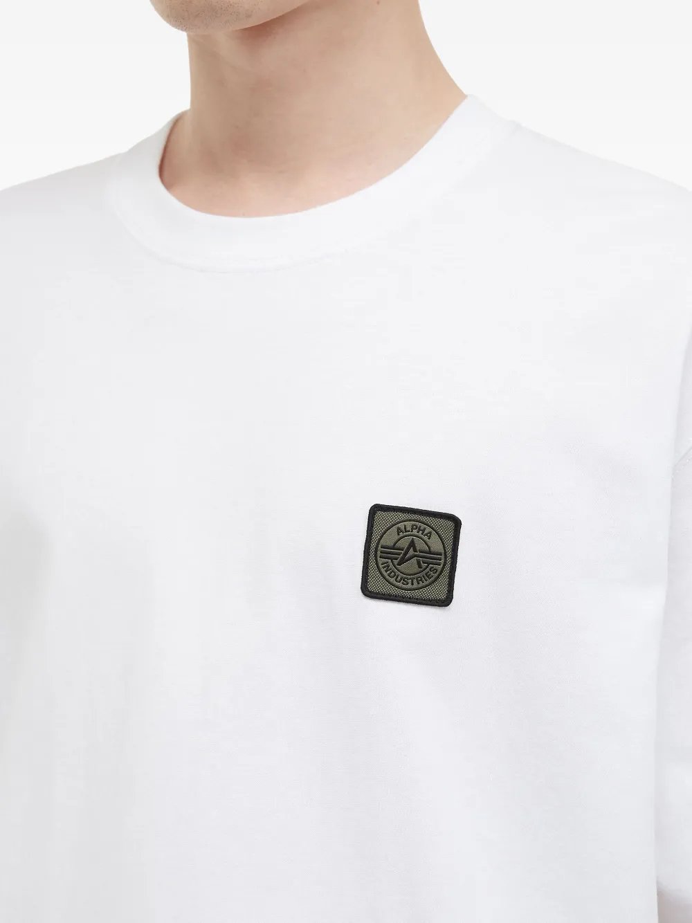 Alpha Industries Katoenen T-shirt met logopatch Wit