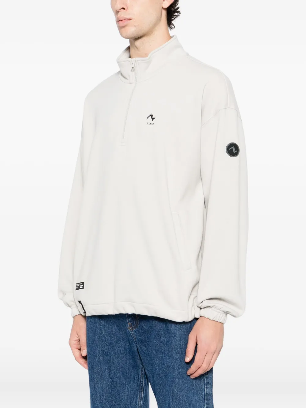 izzue Sweater met logoprint Grijs