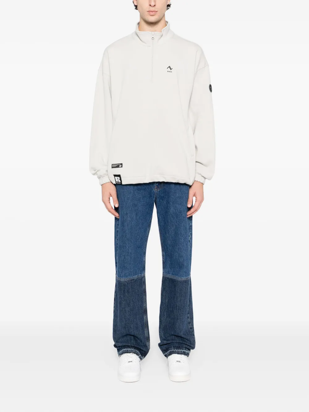 Izzue Sweater met logoprint - Grijs