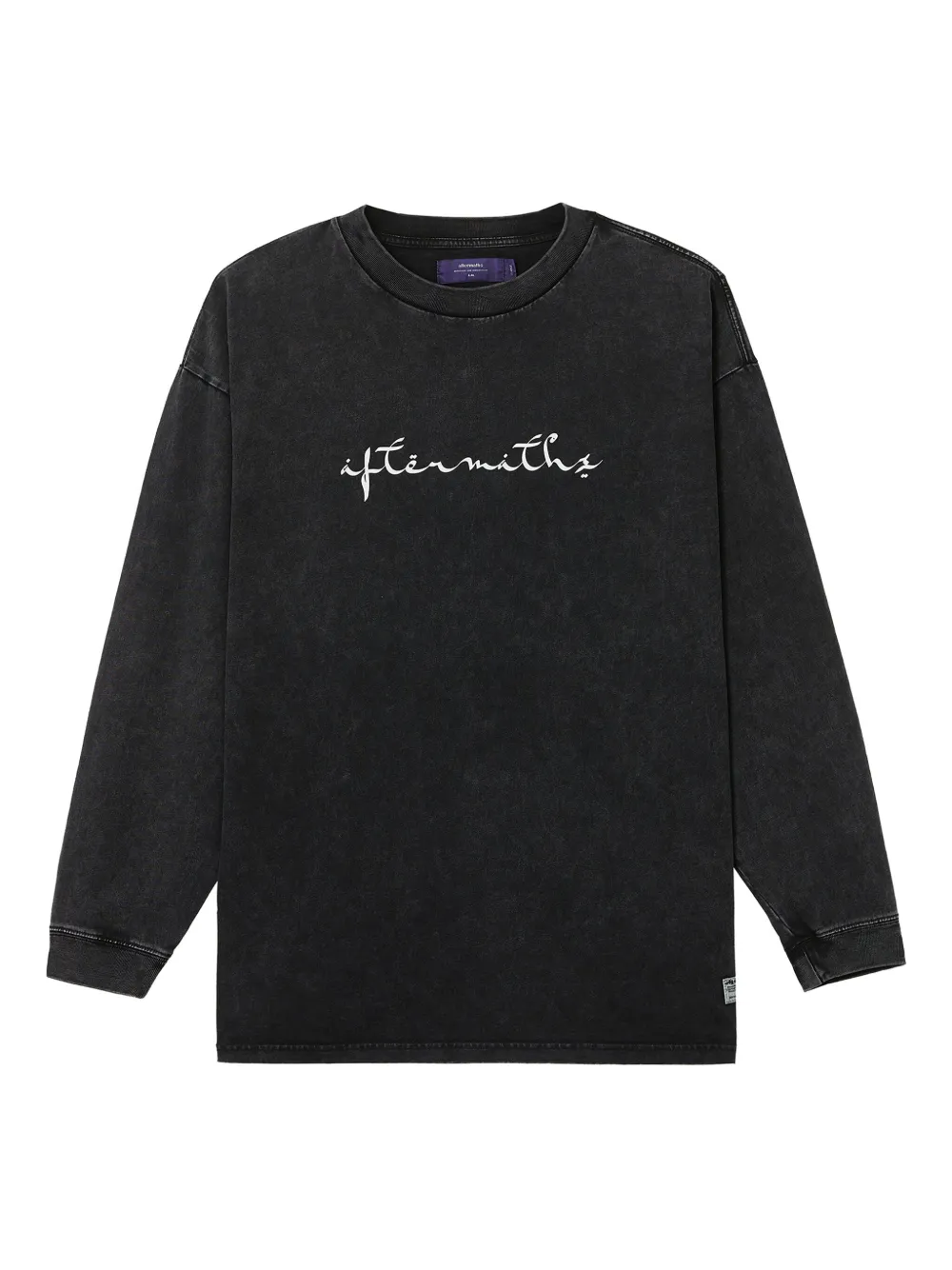 aftermaths dear-print long-sleeve T-shirt | Black | Image 1