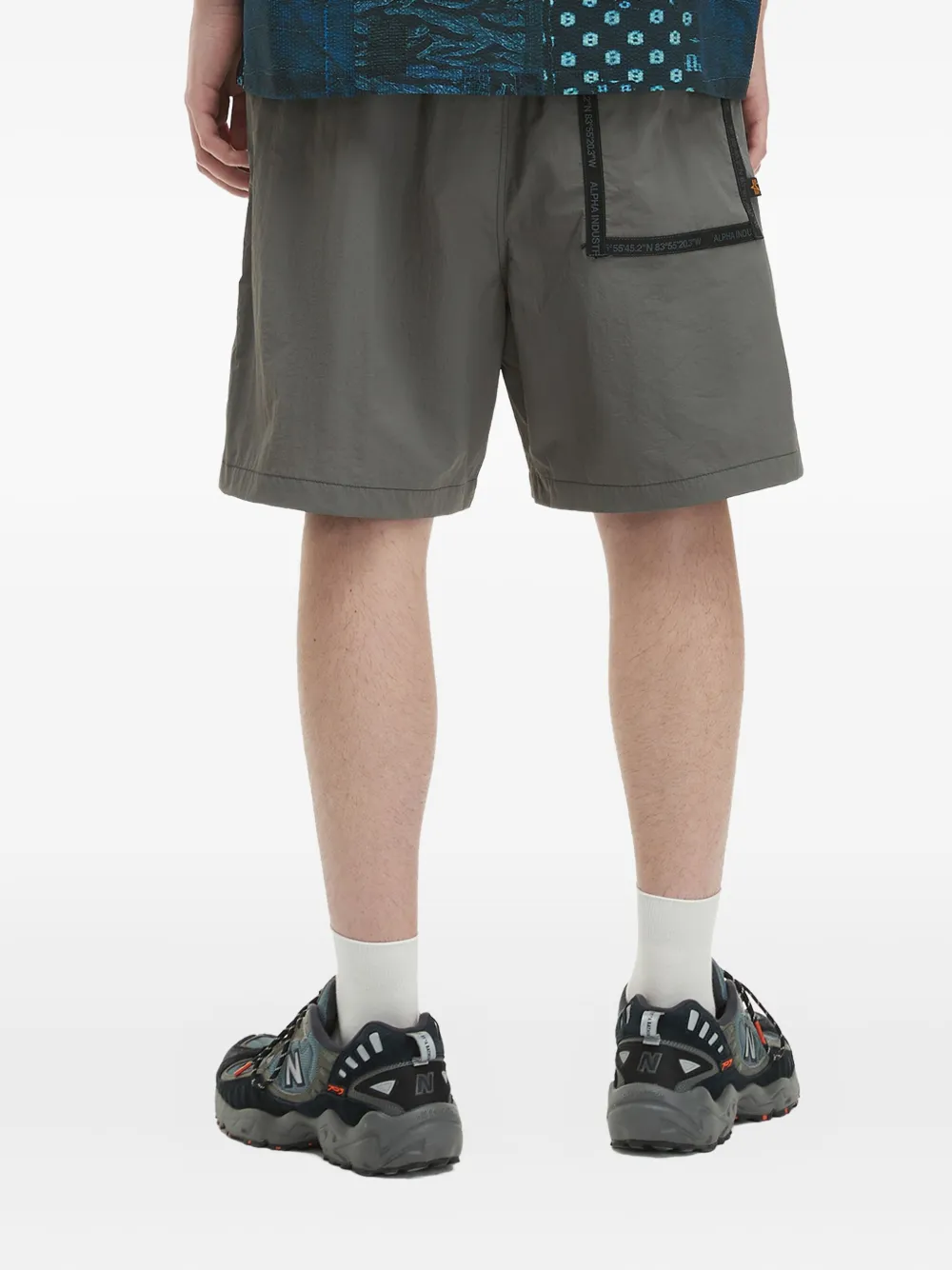 Alpha Industries Shorts met opgestikt detail en zijzak Grijs