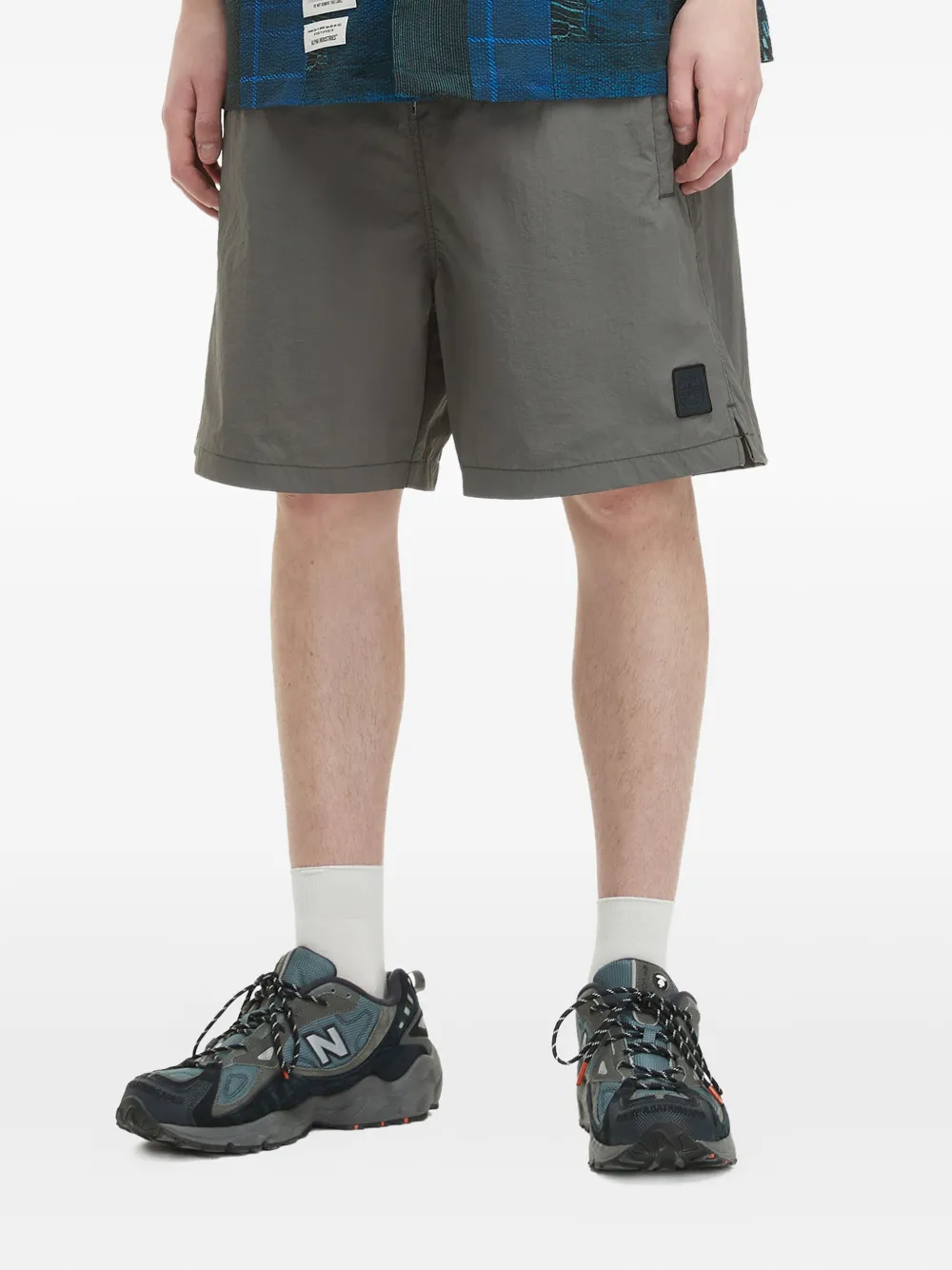 Alpha Industries Shorts met opgestikt detail en zijzak Grijs