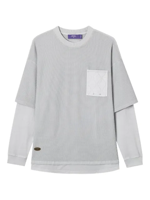 aftermaths quilted-pocket long-sleeves T-shirt