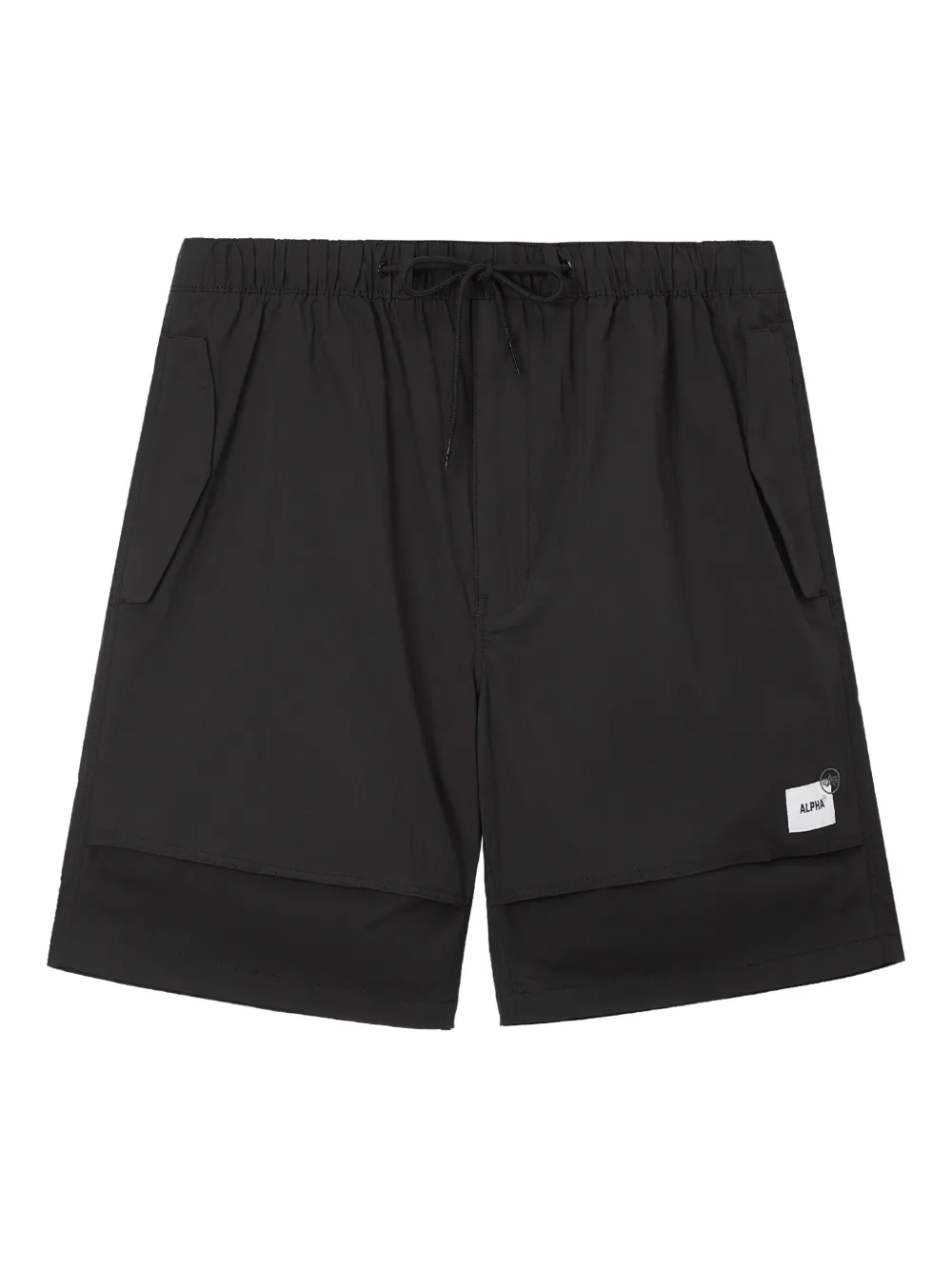 Alpha Industries layered side-pocket shorts | Black | Image 1