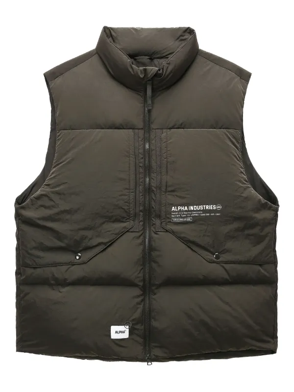 Alpha Industries quilted-puffer Vest Green FARFETCH HU