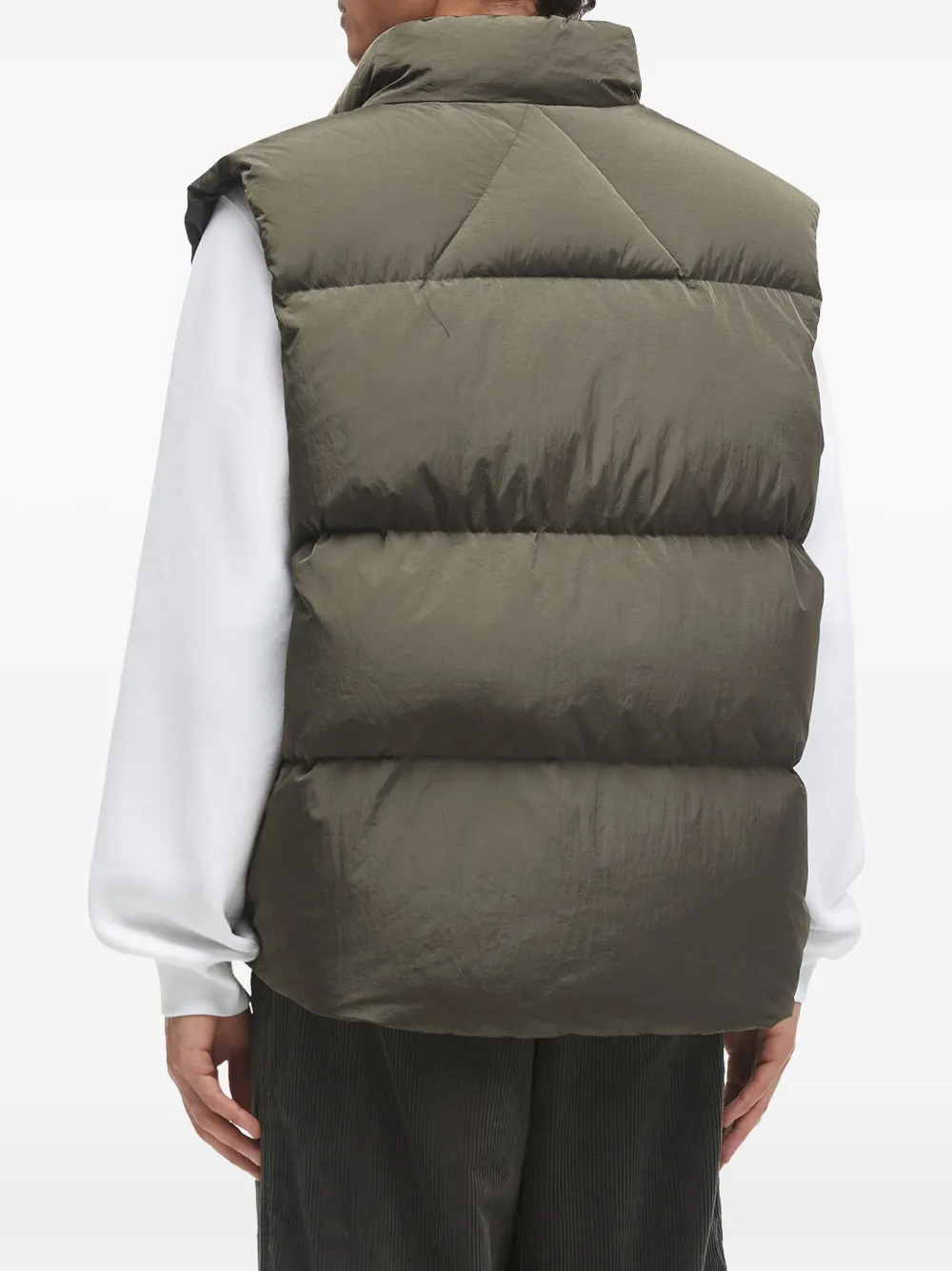Alpha Industries Quilted-puffer Vest In Green