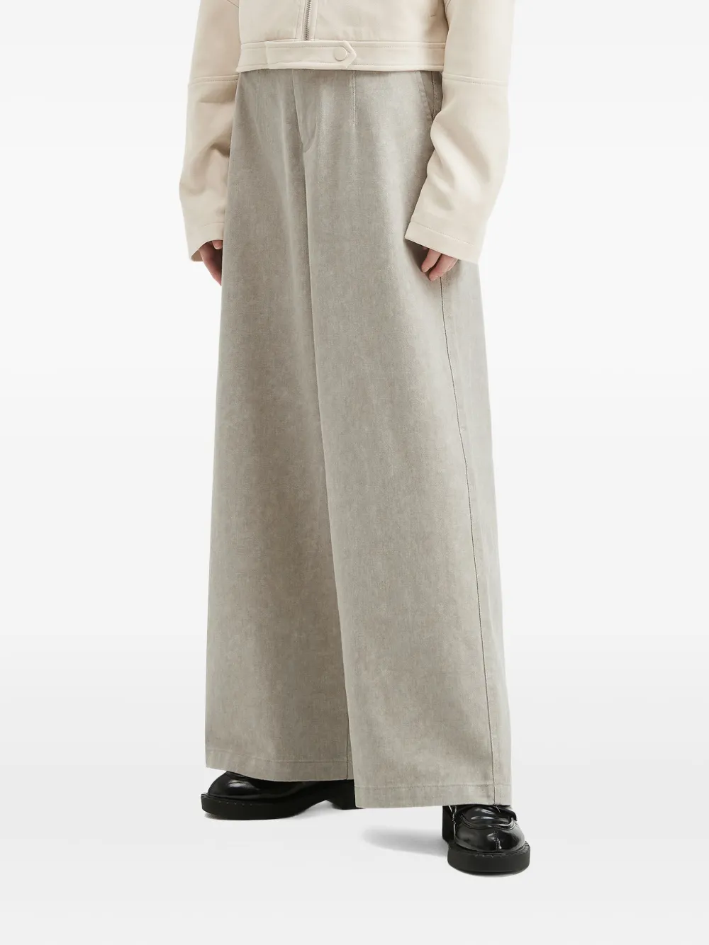 b+ab Broek met wijde pijpen Grijs