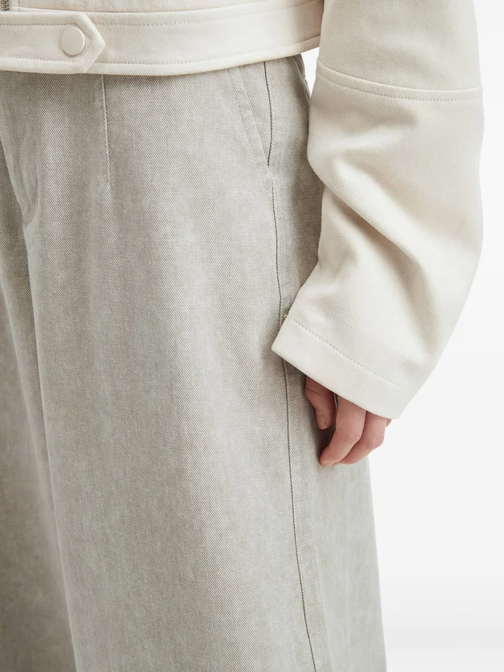 b+ab Broek met wijde pijpen Grijs