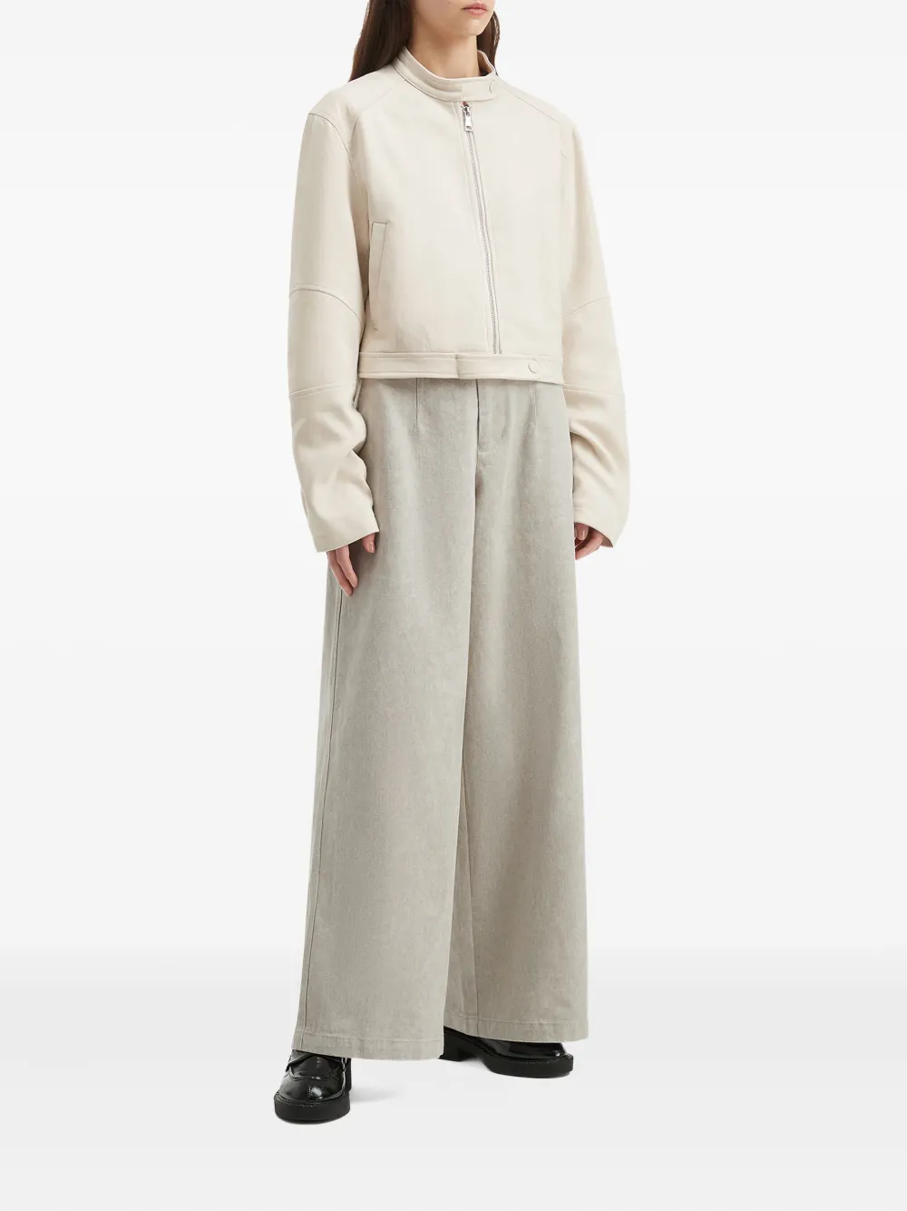 B+ab Broek met wijde pijpen - Grijs